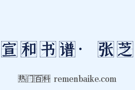 宣和书谱·张芝是什么意思的图片